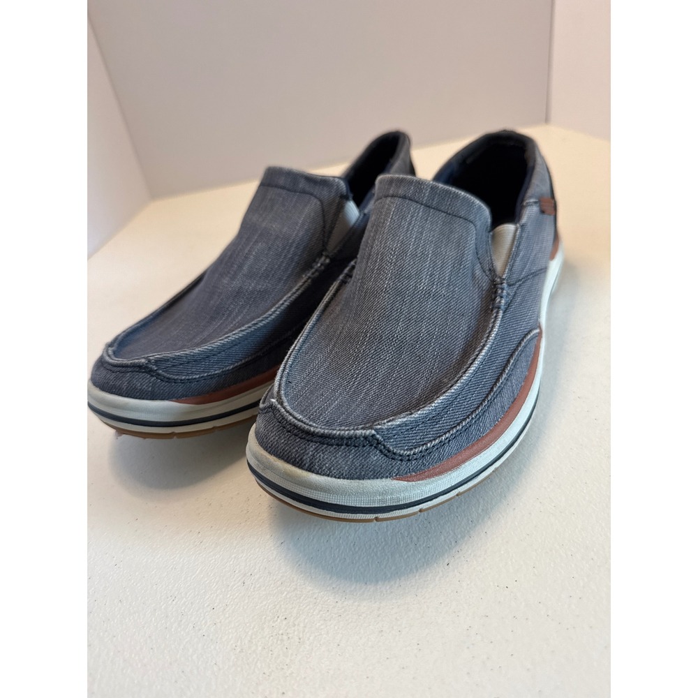 Skechers Classic Fit Air-Cooled Memory Foam Navy Slip On Shoes 65391 Mens 8